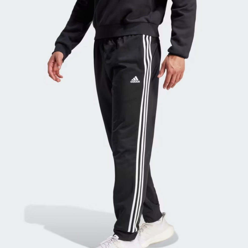 Adidas Essentials Athletic Jogger Pants‎ Mens Size Large Black NEW H46105